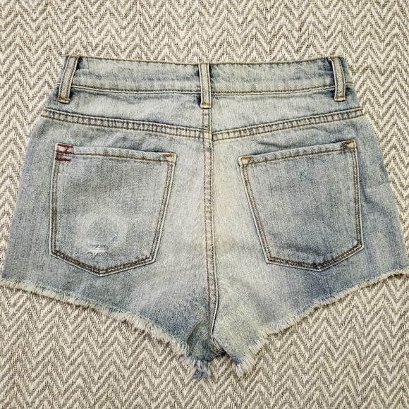 BDG Dree high rise cheeky distressed  shorts - Picture 2 of 11